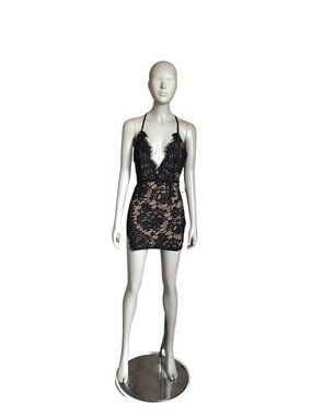 NWT Tobi Black and Tan Lace Mini Dress